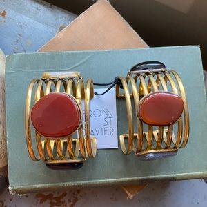 From St Xavier 3 Stone Damini Cuff Bracelet